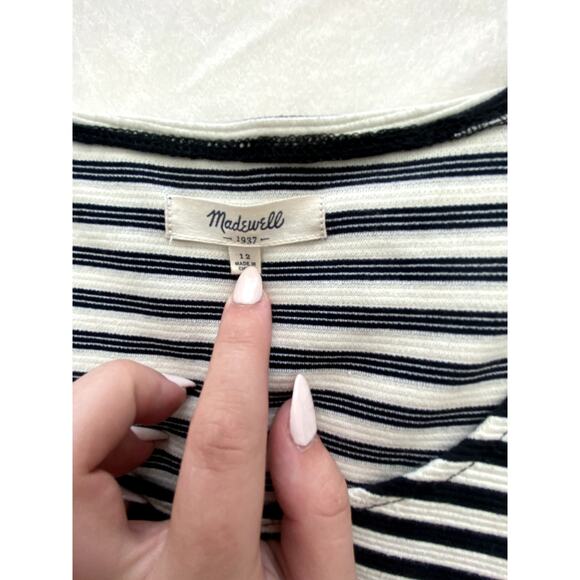 Madewell Womens Striped Mini Shift Dress Size 12 - Picture 3 of 5